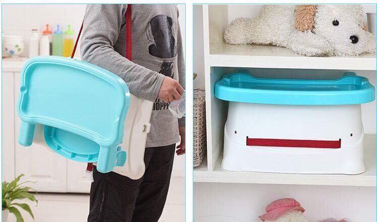 เก้าอี้ทานข้าวเด็ก 3 in 1 Booster ขาตั้งปรับระดับได้