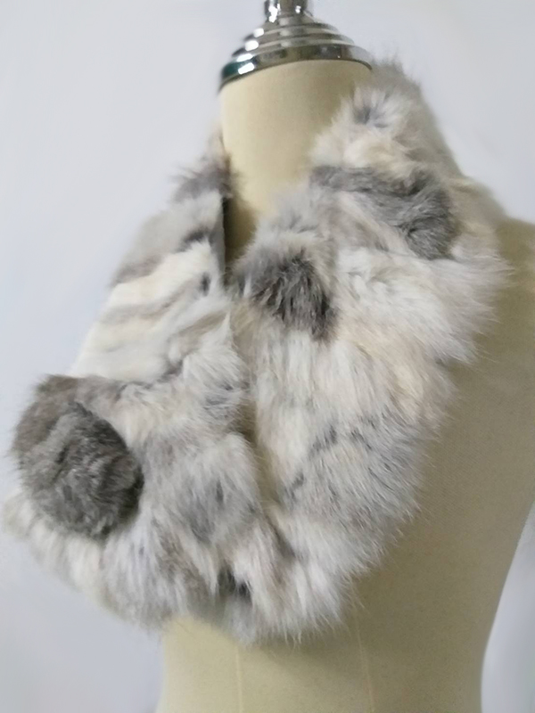 ผ้าพันคอขนเฟอร์กระต่ายแท้