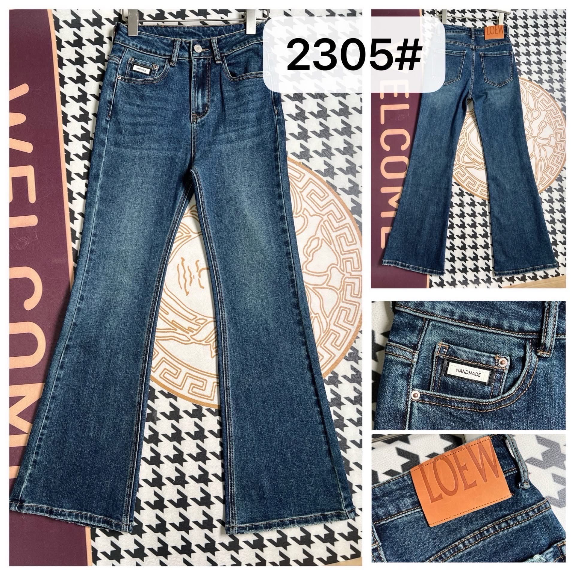 กางเกงยีนส์ขาม้ายาว ทรงเอวสูงงงง รุ่นนี้ขอบอกเลยผ้านิ่มมากๆๆ ฟอดสีเข้มสวย เนื้อผ้านิ่มหนา ยืดหยุ่นได้เยอะ ใส่ทรงเป๊ะเข้ารูป ใส่สบาย : สินค้าคุณภาพ (พร้อมส่ง)