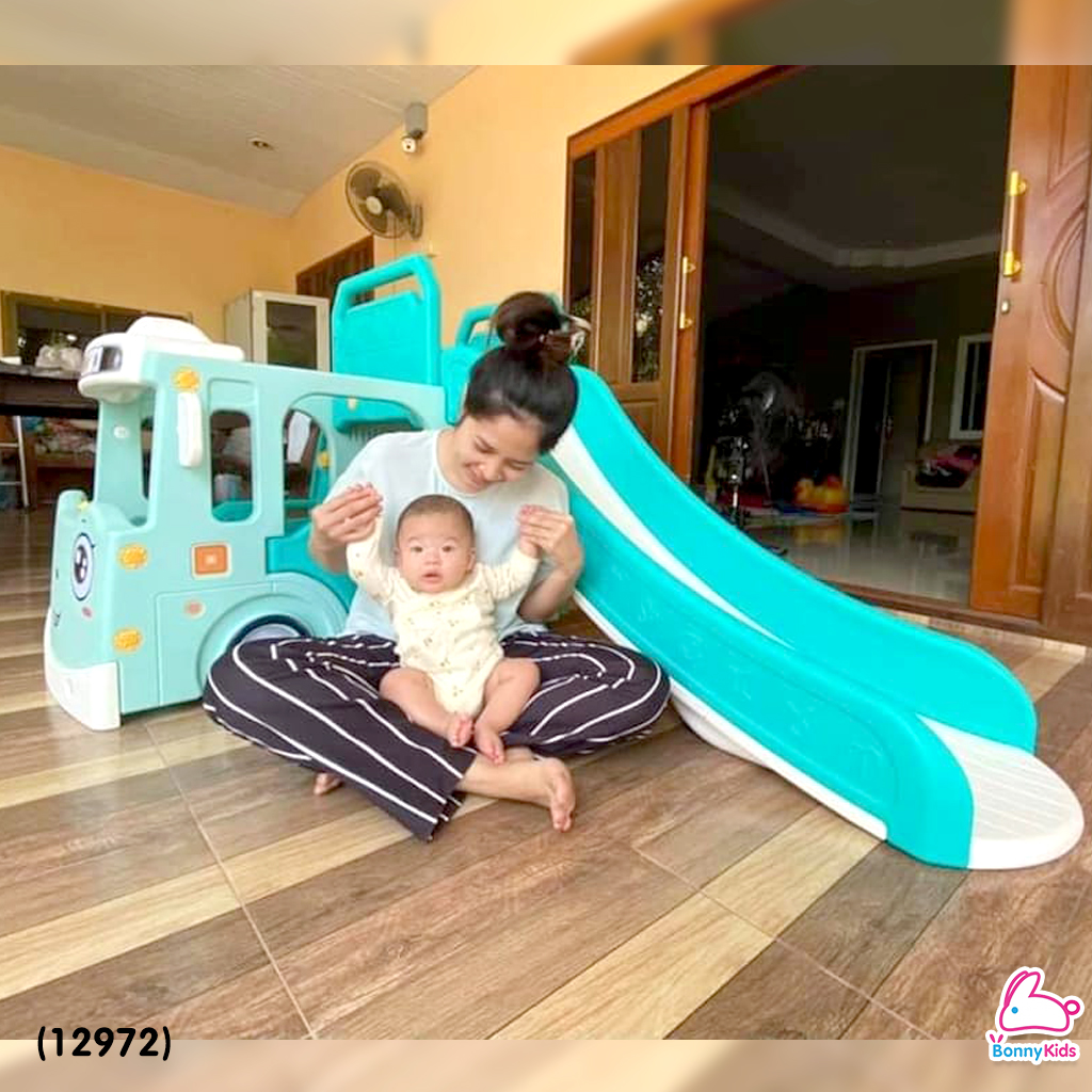 (12972) Baby Slider เซ็ตรถบัสสไลด์เดอร์ + แป้นบาส เสริมทักษะและจินตนาการ (Mini Set)