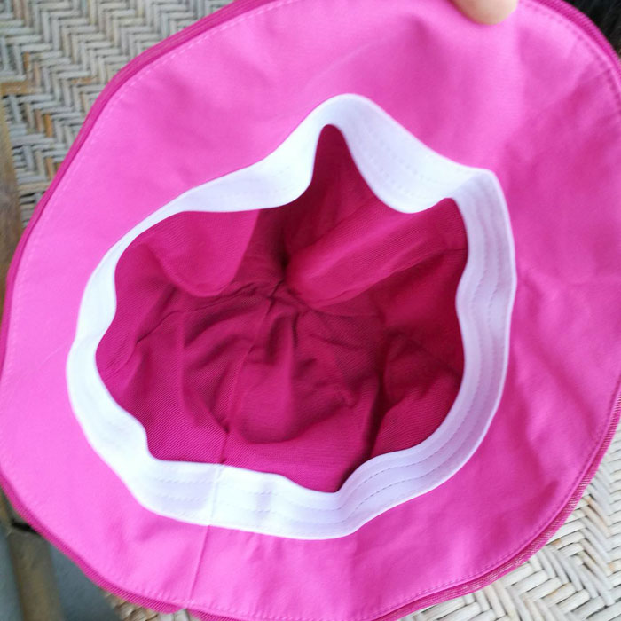 หมวกบักเก็ต สีชมพูแจ่มๆ น่ารักมาก