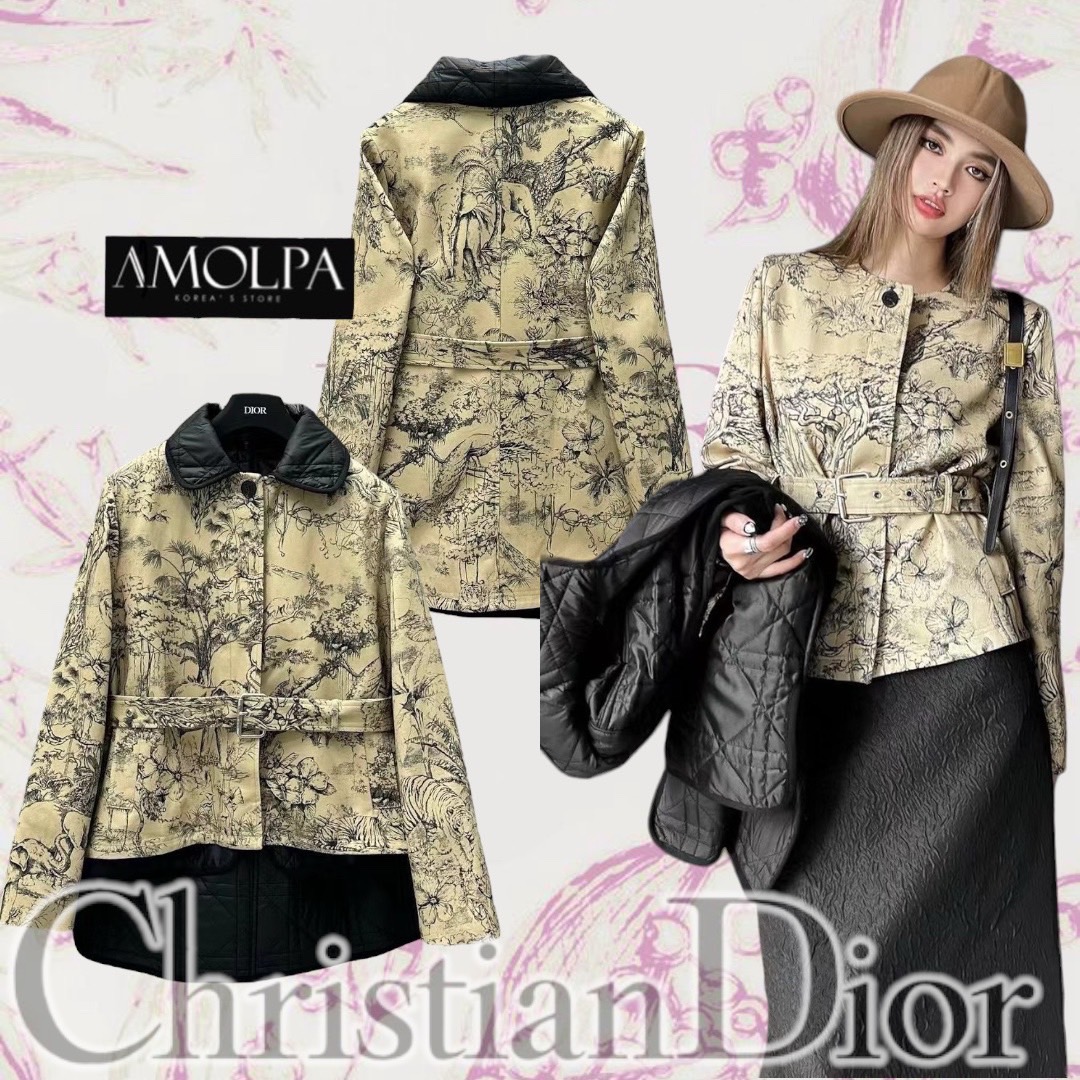SET 2 PCS TREND COAT Signature แบรนด์ CD ตัว JACKET เป็นกั๊กนวมสวยๆ มาพร้อมโค้ชตัวยาว สวยยยหรูดูแพง: สินค้าคุณภาพ (พร้อมส่ง)