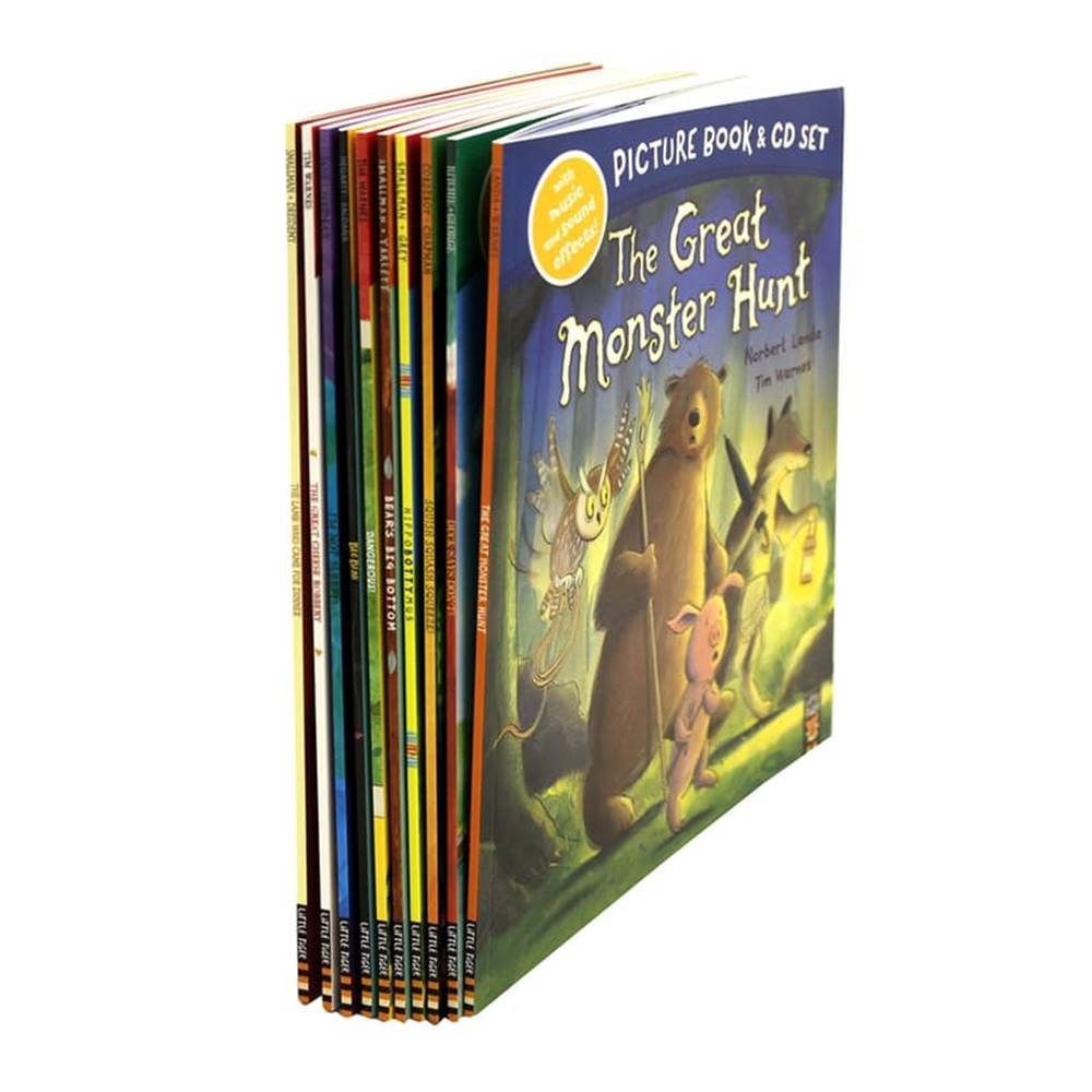 Little Tiger Press : 10 Picture Book and CD Sets : The Great Cheese Robbery and Other Stories Collection เซตหนังสือนิทานภาพพร้อมซีดี 10 เล่ม