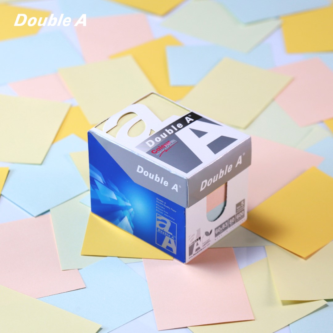 กระดาษโน้ต Double A mini Box สี pastel