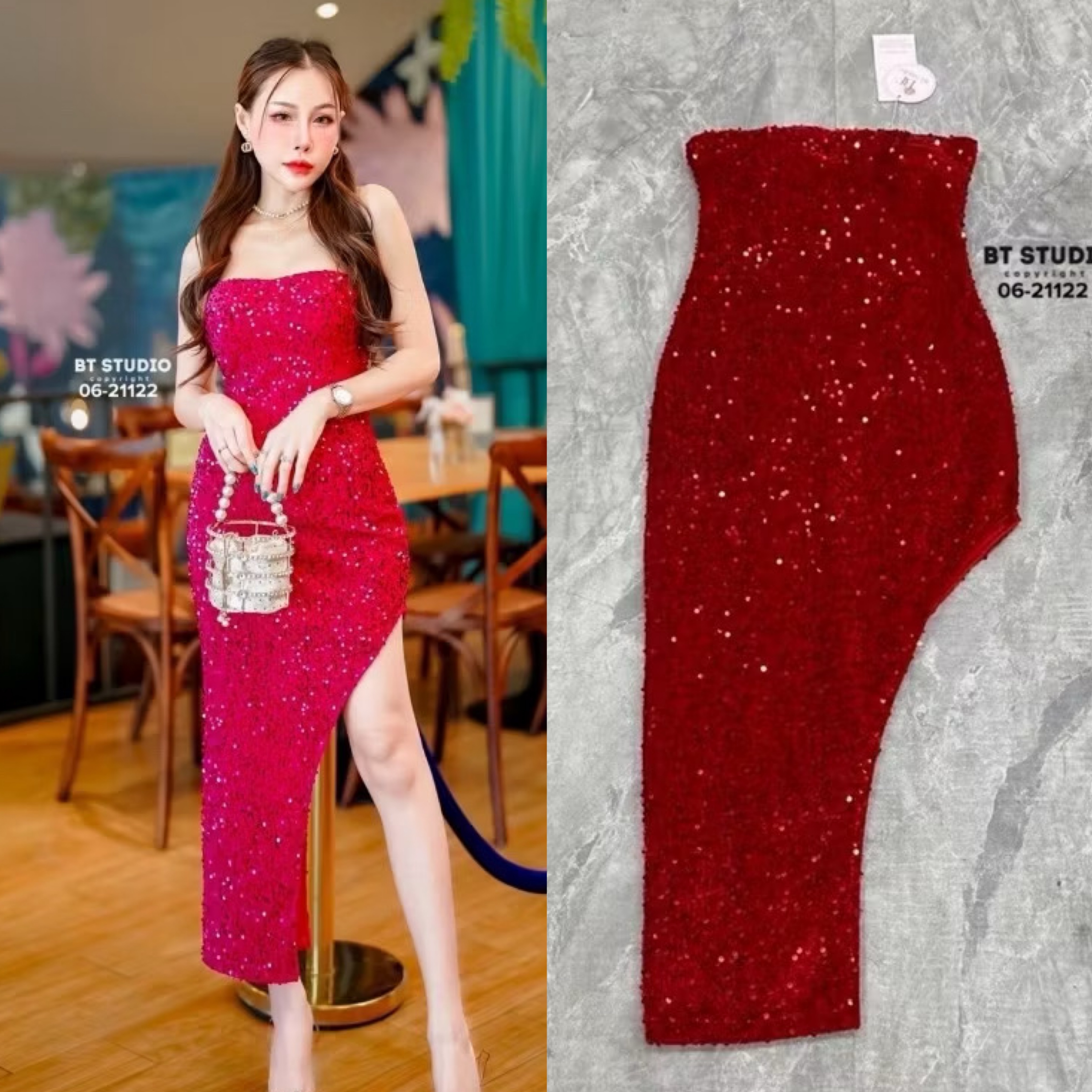 เดรสเกาะอกกริตเตอร์แน่น ๆ ทั้งชุดปลายชายเว้าเฉียงผ่าสูง งานสวยเนื้อผ้าดี เล่นไฟสุด มีซับในอกเสริมฟองน้ำ ซิปหลัง แทบซิลิโคนกันลื่นจ้า ใส่สบาย : สินค้าคุณภาพ (พร้อมส่ง)