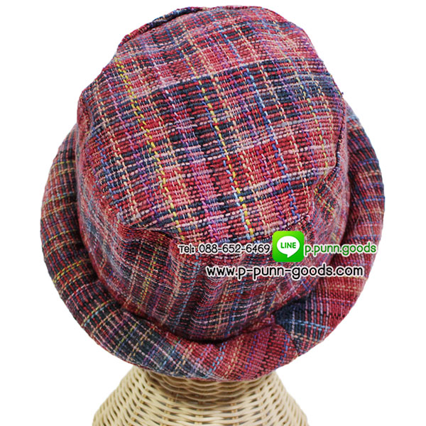 หมวกผ้าฝ้าย หมวกขอบม้วน หมวกทรงชาลี