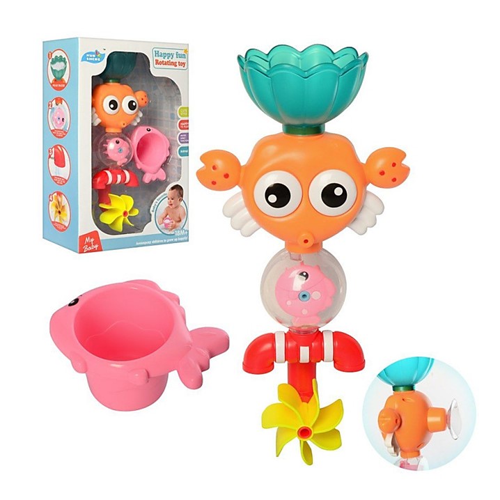 ของเล่นอาบน้ำ ของเล่นในห้องน้ำ ของเล่นเด็ก กังหันติดผนังห้องน้ำ ของเล่นติดผนัง Happy Fun Rotation Bath Toys💦