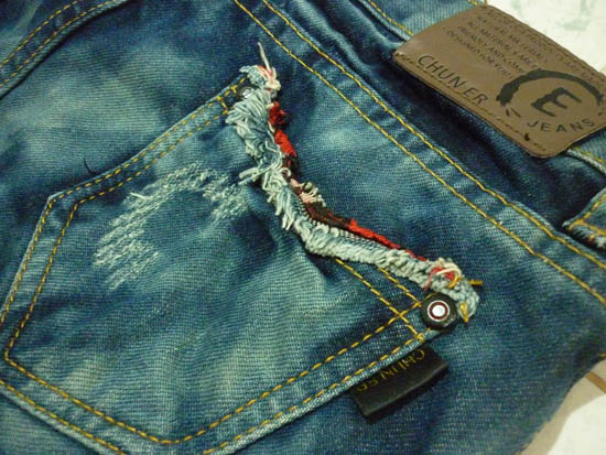 #2กระโปรงยีนส์ฟอก เกาขาดแต่งเซอร์ 31-34-10 สั้นจิ๊