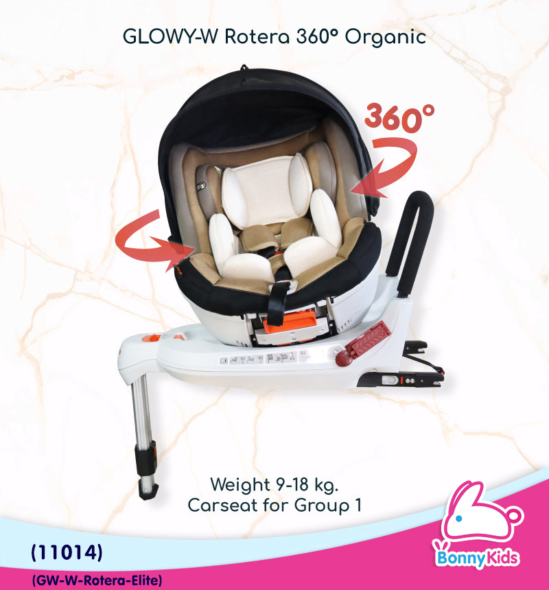 (11014) GLOWY-W Rotera 360° Carseat คาร์ซีทสำหรับเด็กเล็ก ตั้งแต่แรกเกิด จนถึงน้ำหนัก 18 kg. (สี Elite)