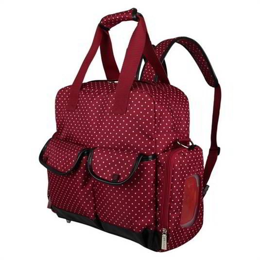 Ecosusi กระเป๋าคุณแม่ กระเป๋าสัมภาระคุณแม่ กระเป๋าแม่ลูกอ่อน ใช้ได้ 3 แบบ ใบใหญ่ ทนทาน ช่องใส่ของเยอะ (Red)