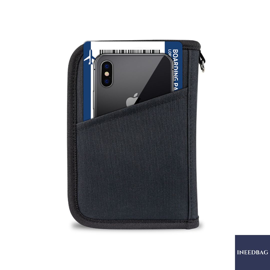 กระเป๋าใส่พาสปอร์ตขนาดกลาง กระเป๋าใส่เอกสารการเดินทาง RFID PASS พร้อมช่องป้องกันการสแกน RFID มี 2 สีให้เลือก