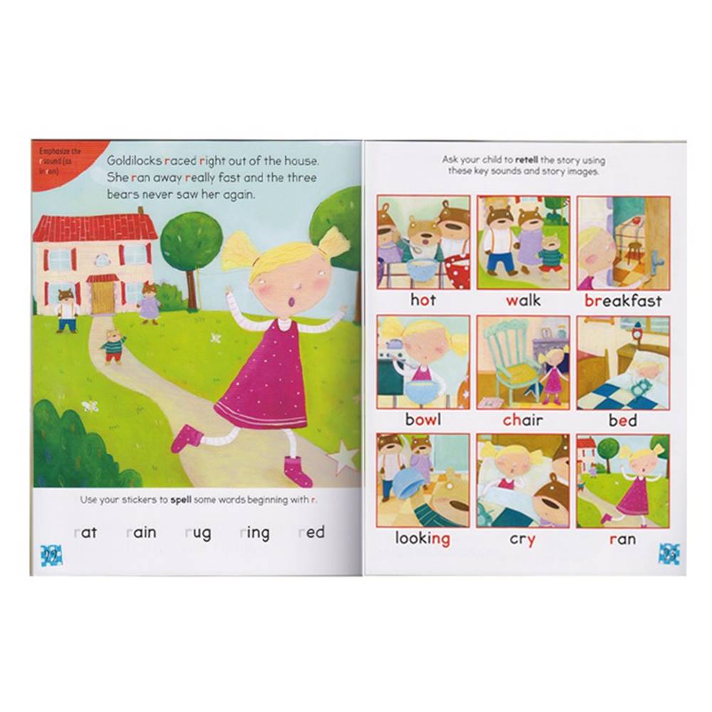 Miles Kelly : Learn to Read : Get Set Go Phonics Age 5-7 : Classic Fairly Tales 3 Books Collection : เซตหนังสือหัดอ่านภาษาอังกฤษโฟนิกส์ 3 เล่ม Goldilocks + Cinderella + Puss in Boots