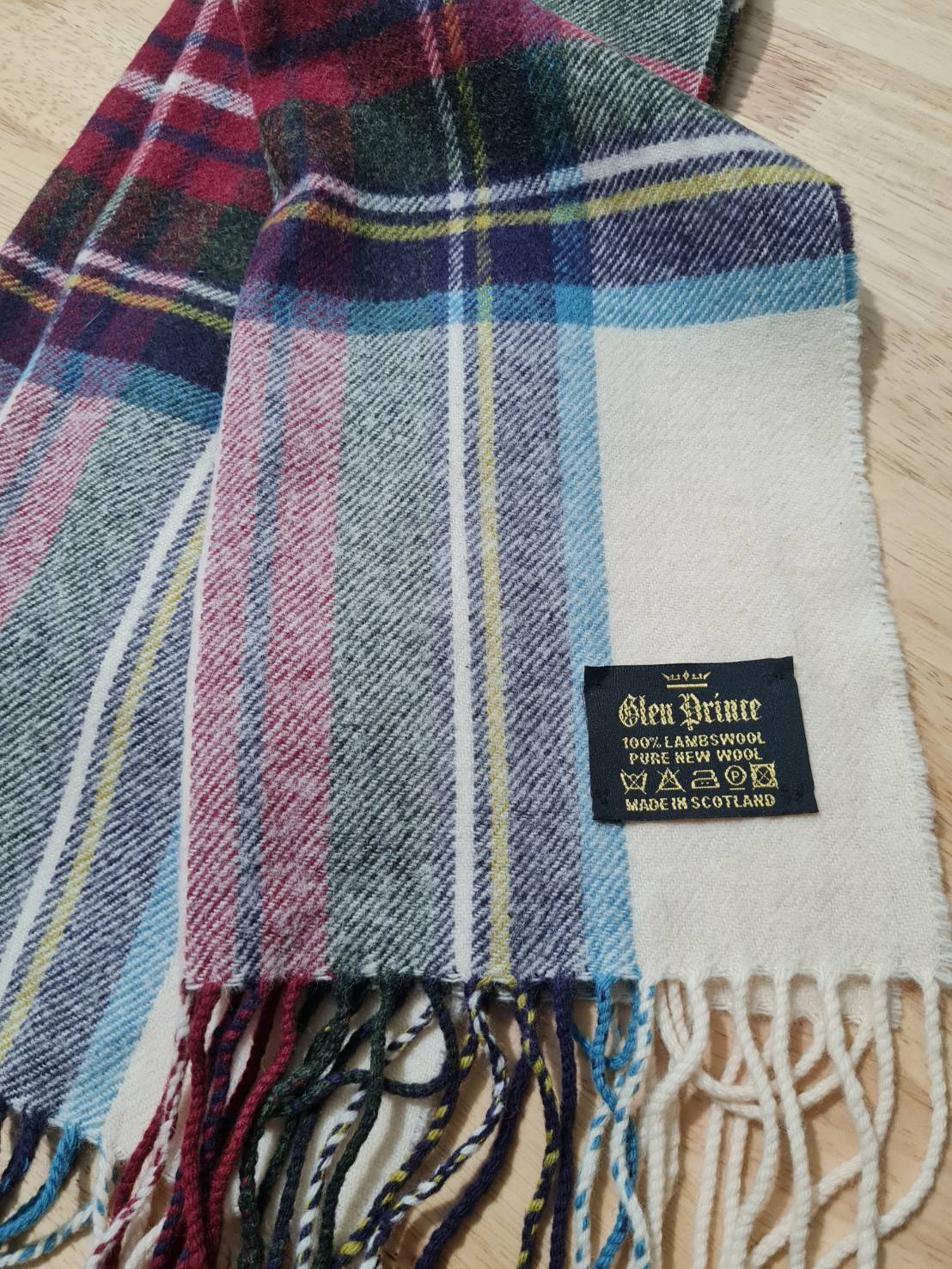 ผ้าพันคอผืนใหญ่ 100Wool Made in Scotland(มือ1)