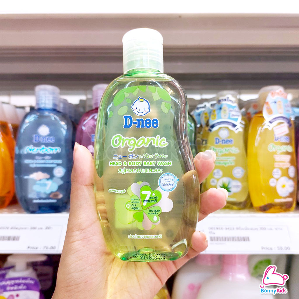D-nee Newborn Head & Body Baby Bath สบู่เหลวอาบและสระ ขนาด200ml.
