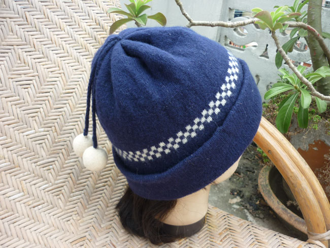 หมวกไหมพรมขนสัตว์ 2 ชั้น อุ่นติดลบ