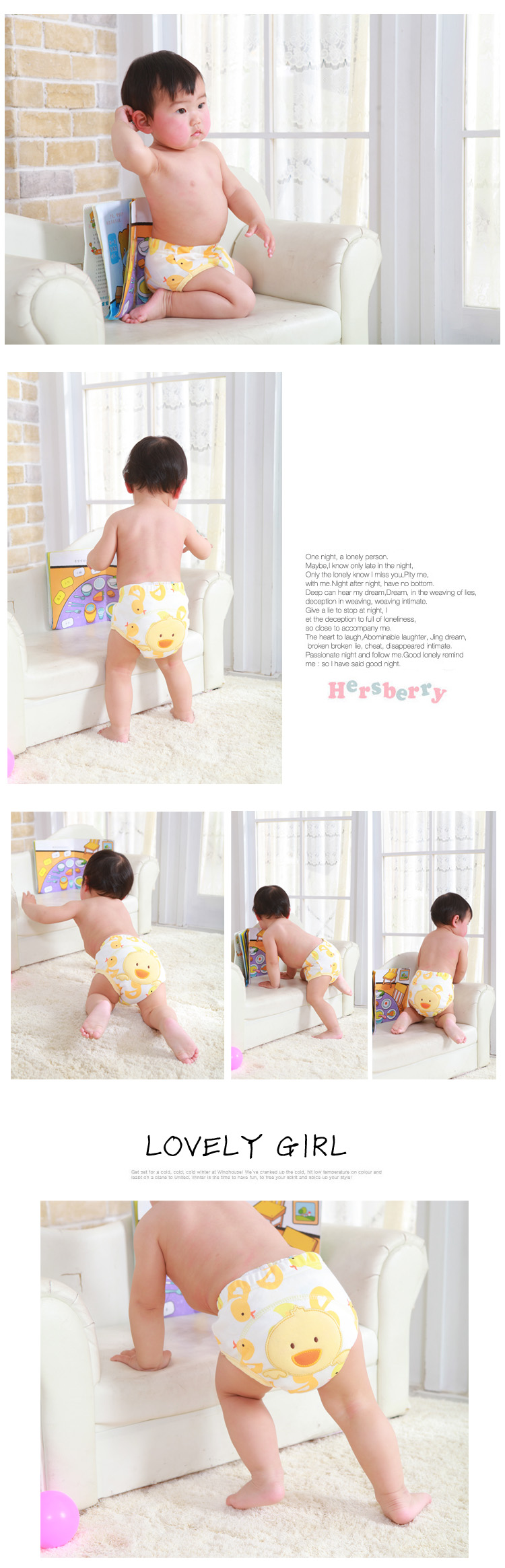 กางเกงผ้าอ้อมเด็กซักได้ กางเกงซับฉี่ Training Pant มีชั้นซึมซับ 3 ชั้น Size M L XL