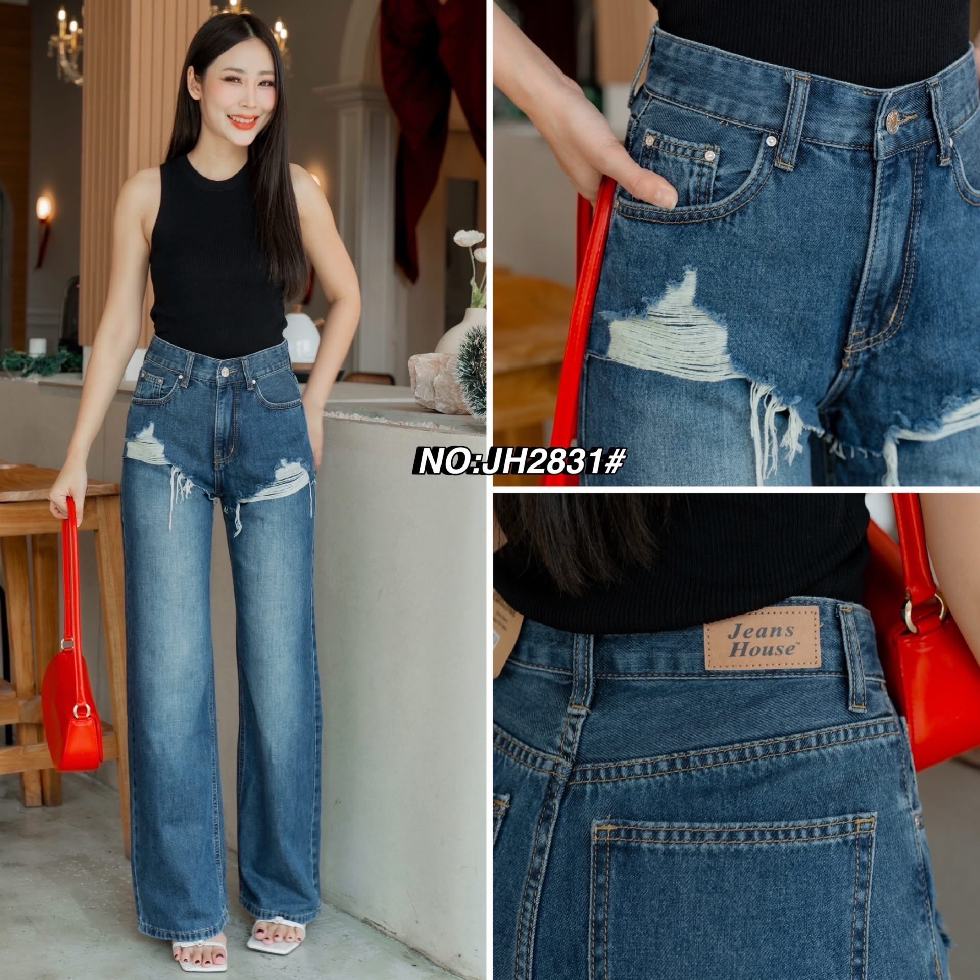 กางเกงทรงกระบอก(ผ้าไม่ยืด) เอวสูงปรี๊ดปิดสะดือ ความยาวไม่เต่อ ใส่สบาย : สินค้าคุณภาพ (พร้อมส่ง)