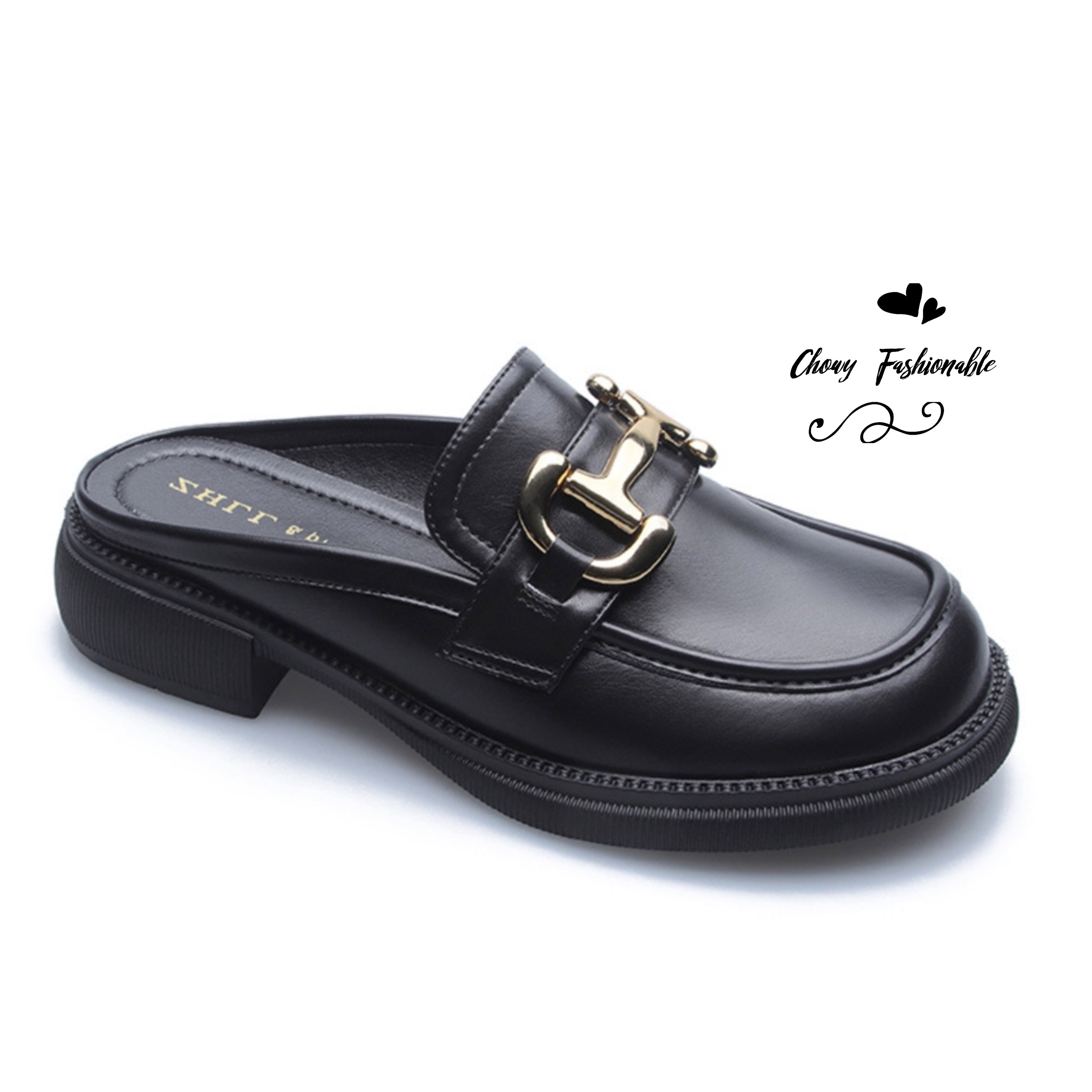 รองเท้าไซส์ใหญ่ 42 EU แตะสวมครึ่งท่อน แตะปิดหัว แตะไซส์ใหญ่ หนังแท้ KR1123