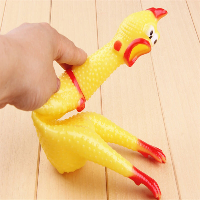 ไก่ยางของเล่น ไก่โอ๊ก ของเล่นคลายเครียด บีบตัวมีเสียง ขนาดสูง 1 ฟุต