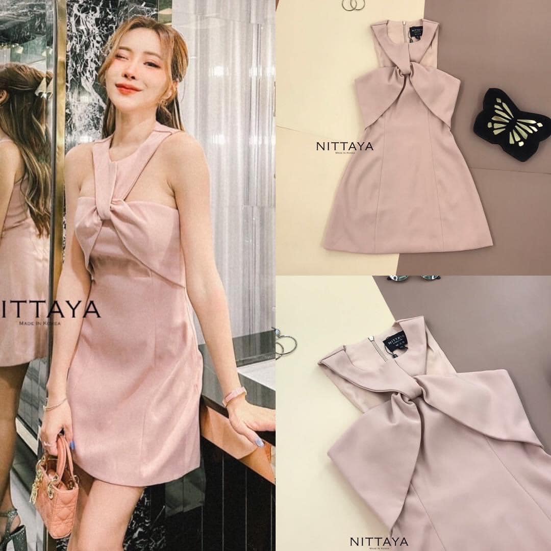 เดรสชมพูแขนกุดชมพูโอรส รุ่นนี้งานจริงสีสวยเว่อร์ ใส่ออกงาน ได้เลยนะจ๊ะ สินค้าคุณภาพ (พร้อมส่ง)