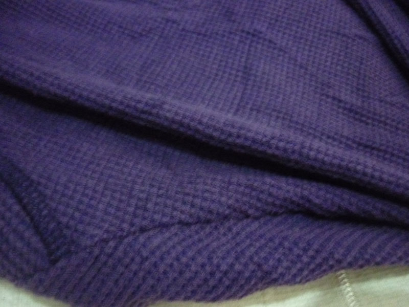กางเกงฮีทเทคชาย Uniqlo ผ้าวาฟเฟิลสีม่วง