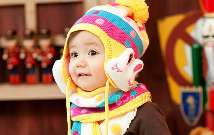 หมวกไหมพรมกระต่ายน้อยปิดหู น่ารักสุดๆ เด็กไม่เกิน 4 ขวบค่ะ