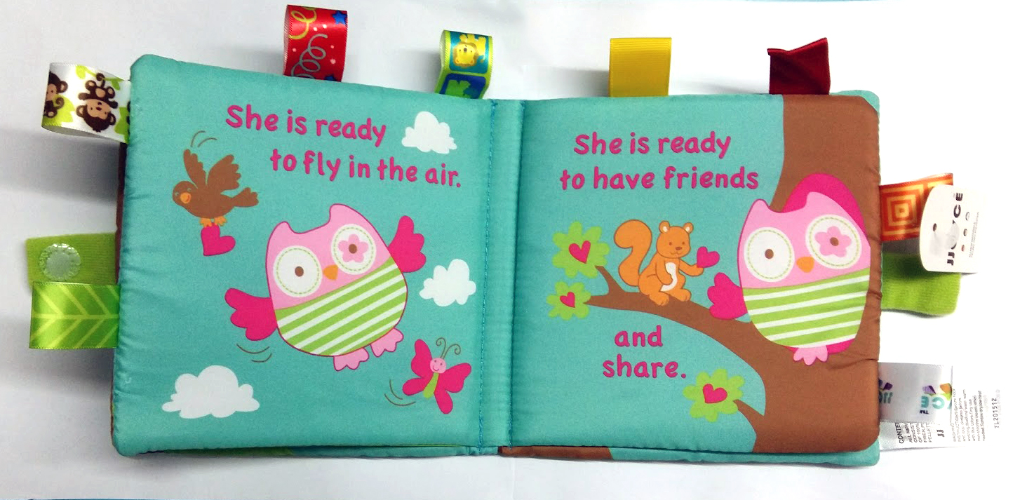 หนังสือนิทานผ้าภาษาอังกฤษริบบิ้นเสริมพัฒนาการเด็ก ชุดสัตว์น้อยแสนรัก JJOVCE