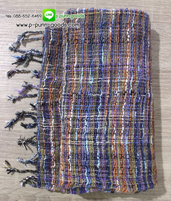 ผ้าพันคอผ้าฝ้าย/ผ้าคลุมไหล่ งานผ้าฝ้ายทอมือ เนื้อนุ่ม