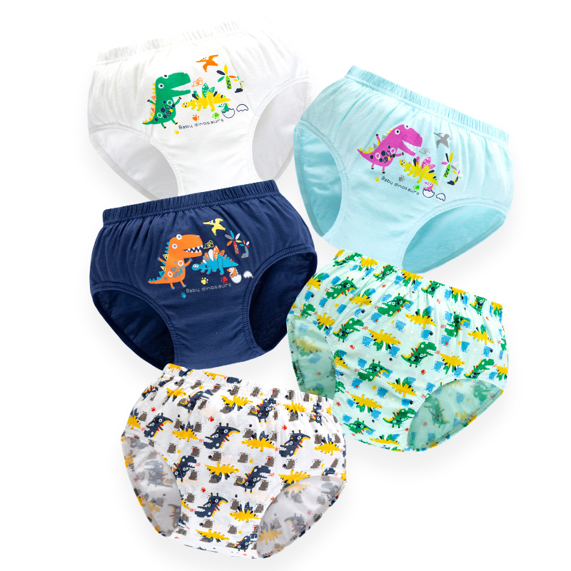 [แพค 5 ตัว] กางเกงในเด็กชาย กกน.เด็ก สไตล์เกาหลี ผ้าฝ้าย 100% Cotton ใส่สบาย ไม่ร้อน