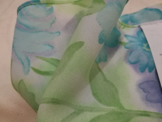 ผ้าผูกผม ผ้าผูกคอคลุมไหล่ เพ้นท์ลายสีน้ำ Made in MEXICO