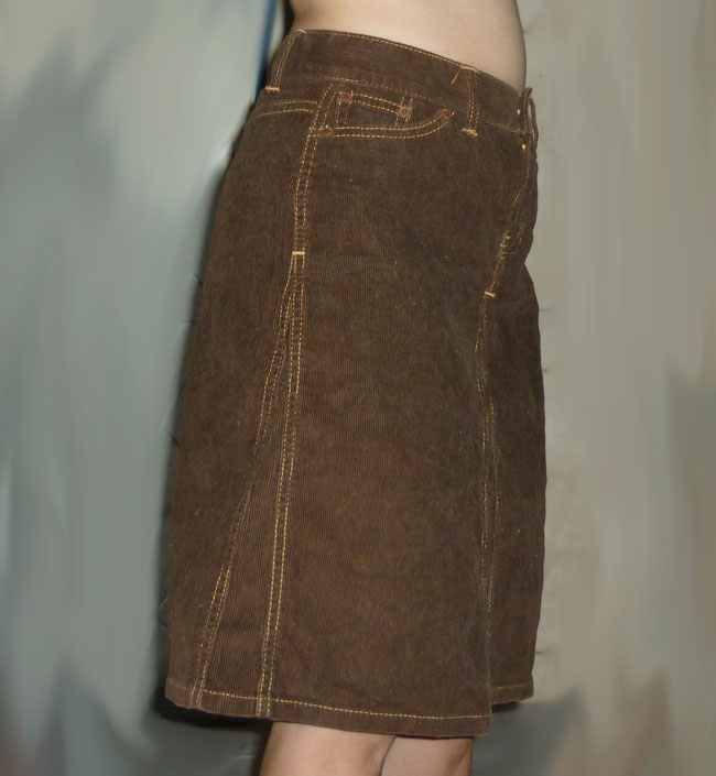 กระโปรงทรงเอผ้าลูกฟูก GAP JEANS 27-36-20