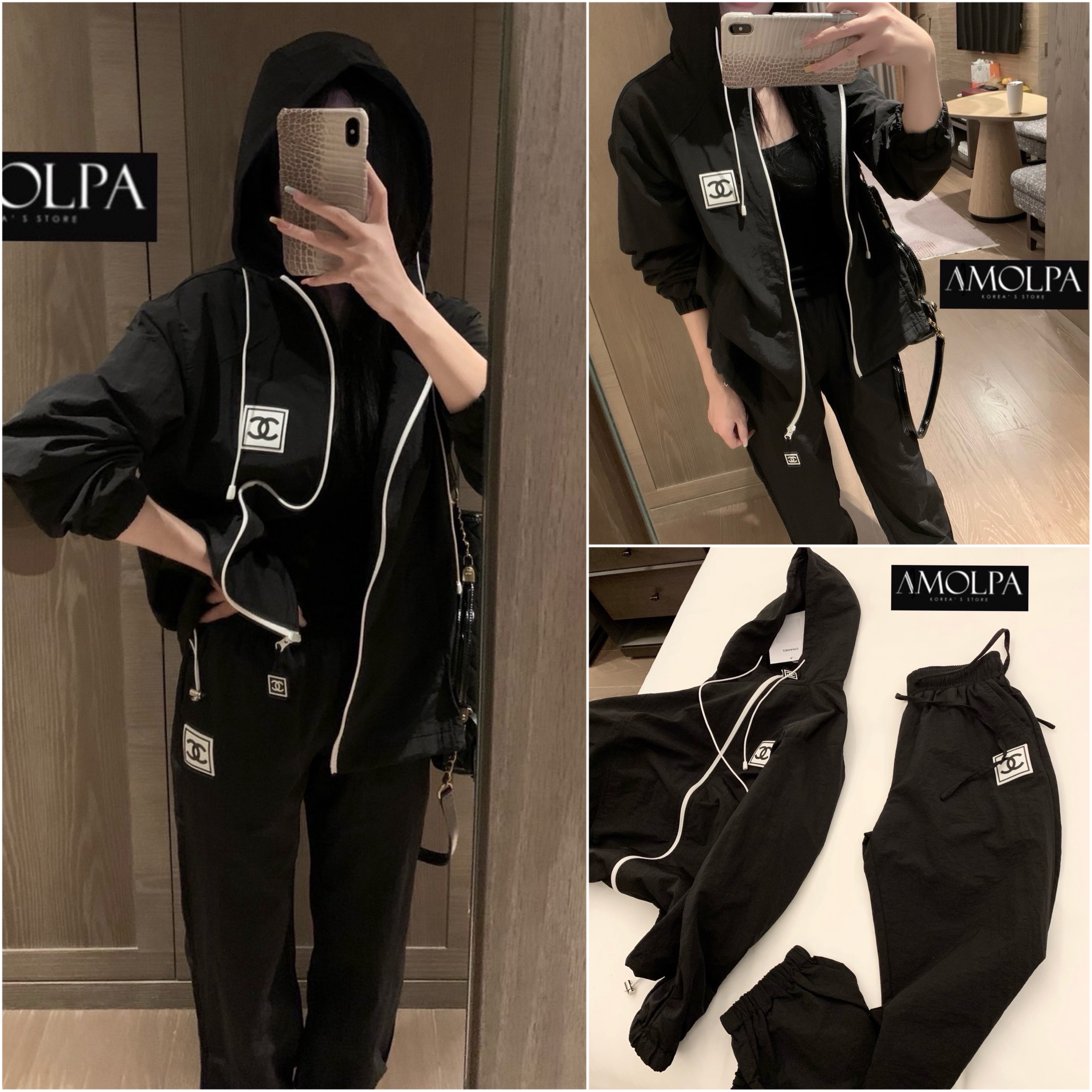 SET JACKET CHANEL งาน Hiend เนื้อผ้าดีม๊าก ผ้าใส่สบายมากก ห้ามพลาดเลยนะคะ ใส่สบายสุดๆ : สินค้าคุณภาพ (พร้อมส่ง)