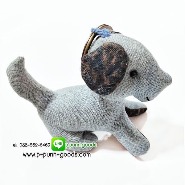 สุนัขน้อย พวงกุญแจผ้า งานผ้าทำมือ