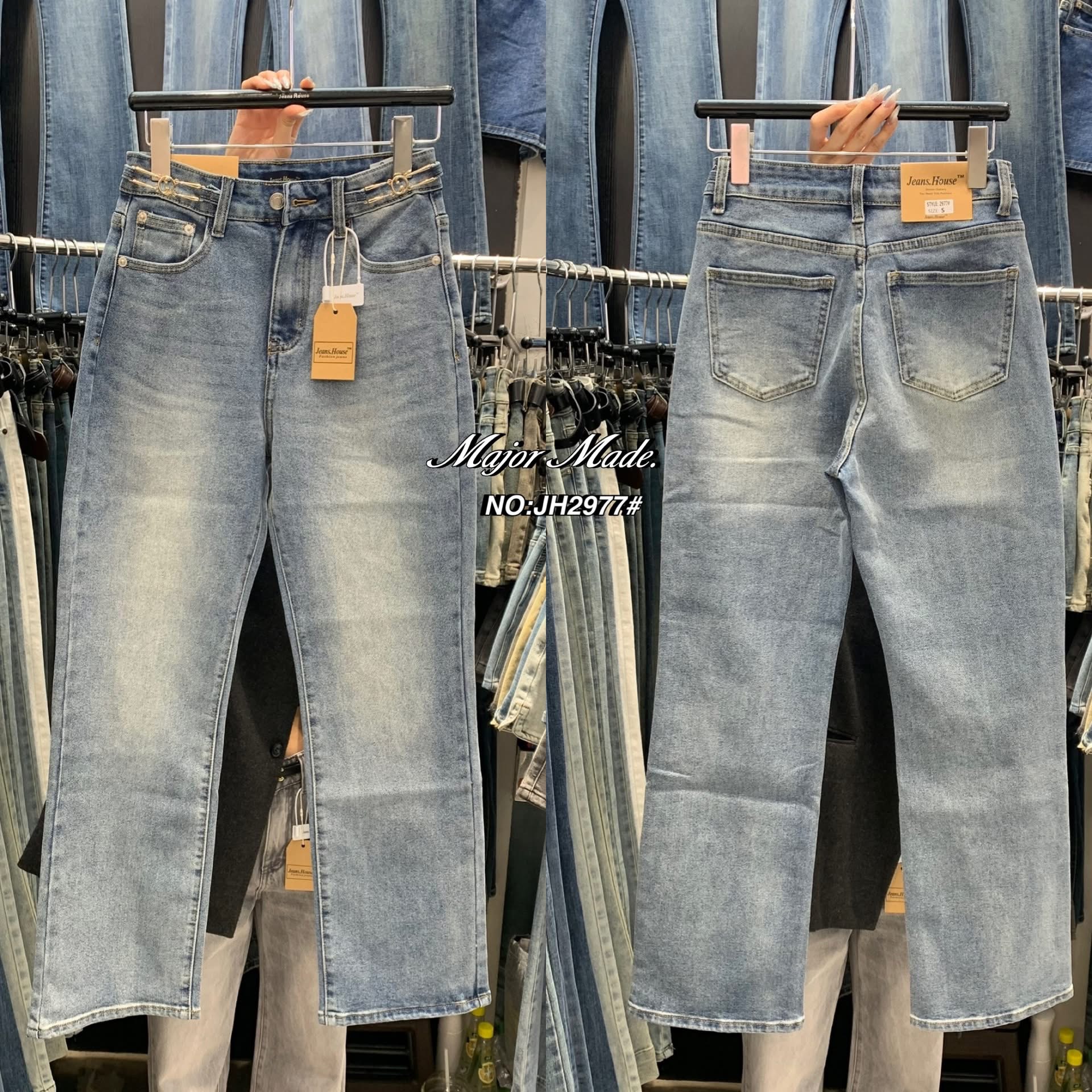 กางเกงยีนส์ขากระบอก ทรงเอวสูงงงง เนื้อผ้ายีนส์ยืดค่า คือนิ่มหนา ยืดหยุ่นดีมากกกก ใส่สบาย : สินค้าคุณภาพ (พร้อมส่ง)