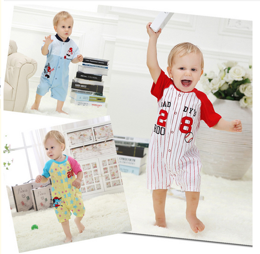 จั๊มสูทเด็ก Kalawa แขนสั้นกระดุมหน้าลายหมี Size 18 M