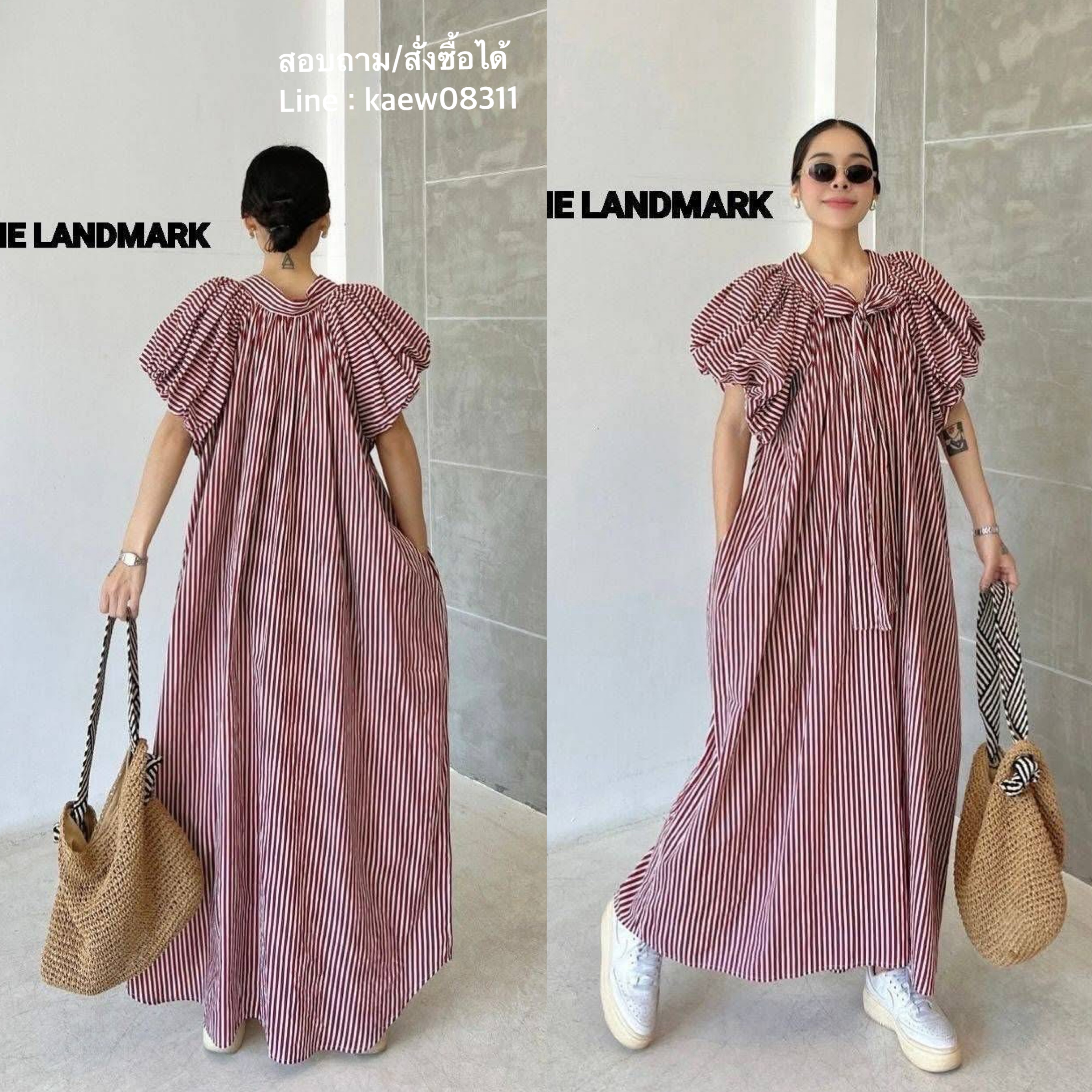 เดรสผ้าบล็อคคอทตอลอินเดีย ดีไซน์แขนบอลลูน กระดุมบน ผูกโบว์หน้า ทรงปล่อย ฟรีไซส์ มีกระเป๋าล้วง หน้าสั้น~หลังยาว ☆คอลเลคชั่นสุดคิ้วท์ งานเก๋มีดีไซน์ ใส่สบาย : สินค้าคุณภาพ (พร้อมส่ง)