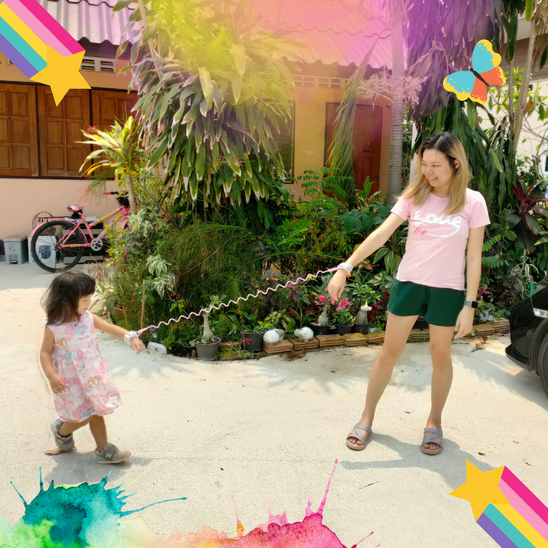 สายจูงเด็กเดิน ที่จูงเด็กเดิน สายจูงเด็กเล็ก Anti-Lost Band รุ่นใหม่ 2025 ปลดล็อคแบบเหนี่ยวนำ เรืองแสงในที่มืด !!