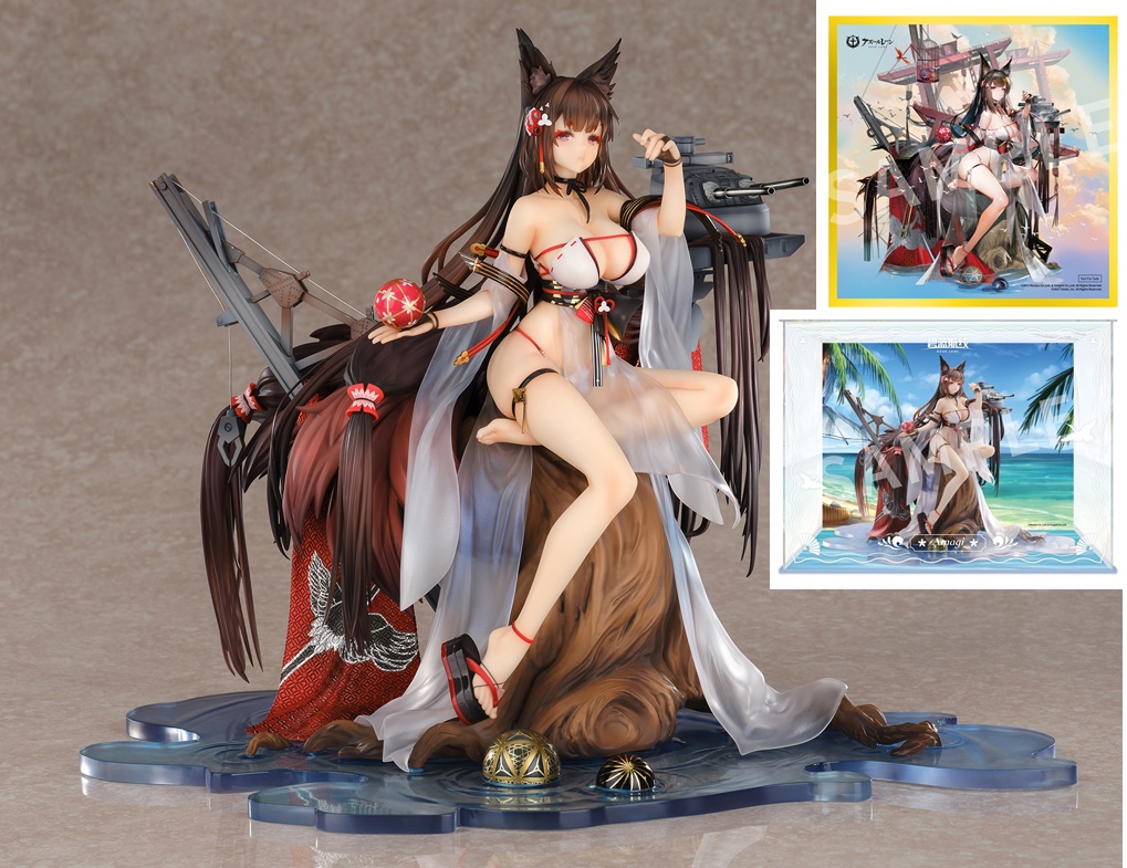 [เปิดจอง] Azur Lane Amagi「Wending Waters, Serene Lotus」Ver. 1/7 Scale Painted Figure With Acrylic display box Set + Shikishi (paper) มัดจำ 2000