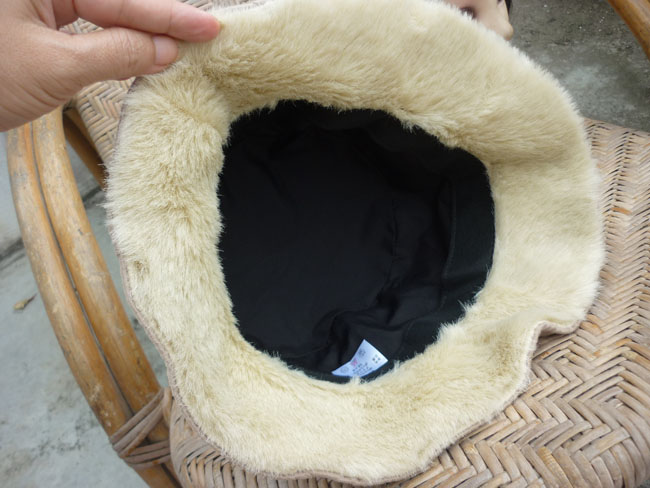 หมวกปีกกว้าง ปีกบุขน ใส่อุ่นหน้าหนาว