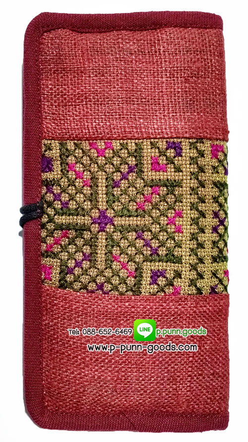 กระเป๋าสตางค์ผ้าชาวเขา กระเป๋าใบยาว