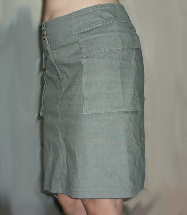 #1กระโปรงผ้าเนื้อดี สวยเรียบดูดีมาก 28-34-18 (ของใหม่)