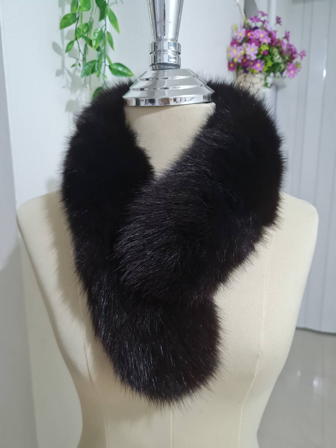 ผ้าพันคอ เฟอร์แต่งโค้ท Fur Fox แท้ ขนอวบสวยมาก
