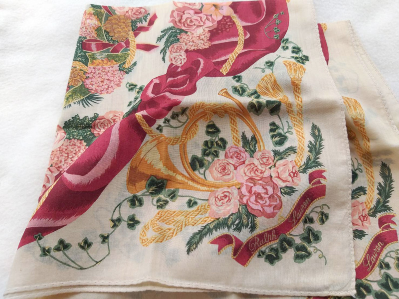 ผ้าเช็ดหน้า RALPH LAUREN ลายสวยมากๆ