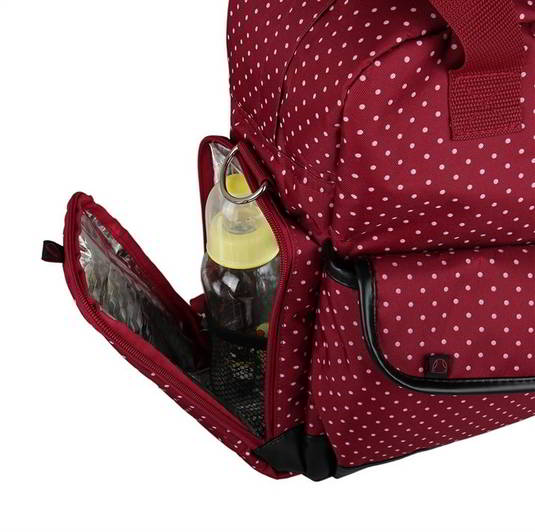 Ecosusi กระเป๋าคุณแม่ กระเป๋าสัมภาระคุณแม่ กระเป๋าแม่ลูกอ่อน ใช้ได้ 3 แบบ ใบใหญ่ ทนทาน ช่องใส่ของเยอะ (Red)