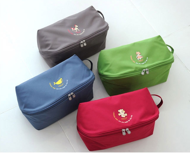 กระเป๋าใส่ชุดชั้นใน กางเกงชั้นใน ขนาดใหญ่พิเศษ แบ่งช่องสองด้าน ใส่ได้หลายตัว มี 4 สี 4 ลาย