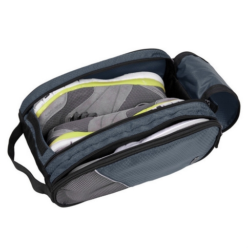 กระเป๋าใส่รองเท้ากันน้ำ สำหรับเดินทาง เล่นกีฬา ผลิตจากโพลีเอสเตอร์คุณภาพสูง เบา ทนทาน มีกระเป๋าซิปด้านข้าง