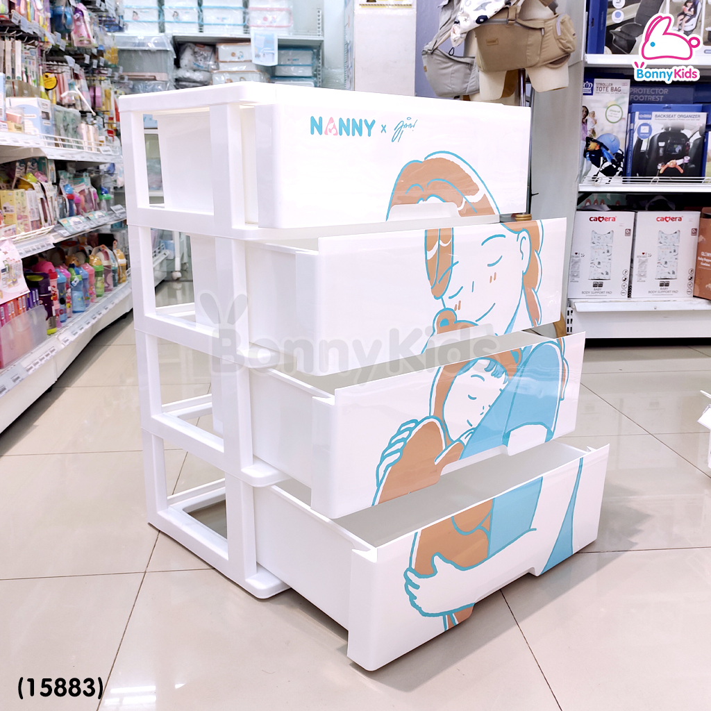 (15882-83) NANNY (แนนนี่) ลิ้นชักอเนกประสงค์แนนนี่ Special Collection ลายมุนิน 4 ชั้น