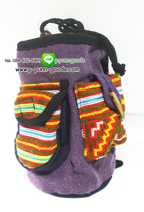 กระเป๋าใส่ขวดน้ำ ผ้าชาวเขา (งานผ้าชาวเขา Upcycled)