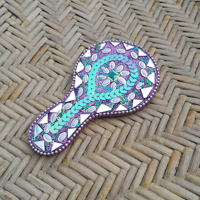 กระจกด้ามจับ ติดกระจกแต่งเลื่อม สวยมากกกก /ของใหม่/