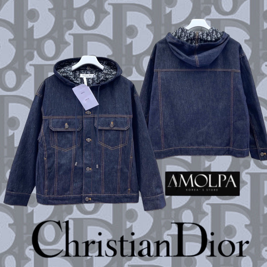 JACKET CD DENIM 2024SS กระดุมปั้ม แน่นๆ งานแต่งฮู๊ดดด สวยม๊ากก งาน Hiend ชนช๊อปป ใส่สบาย : สินค้าคุณภาพ (พร้อมส่ง)